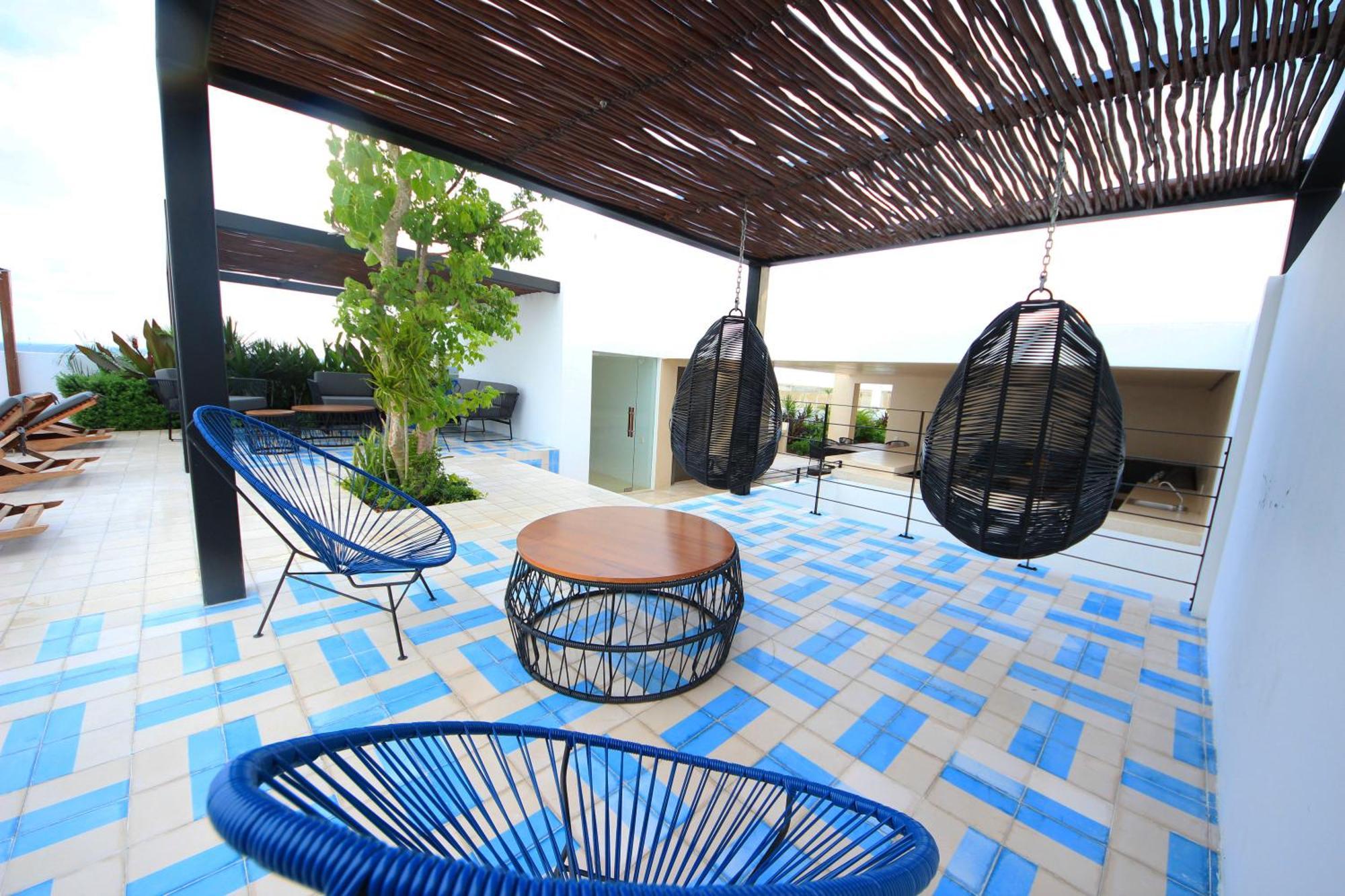 Apartment Near The Beach, Rooftop, Pool, Sea View. 신데 델 카르멘 외부 사진